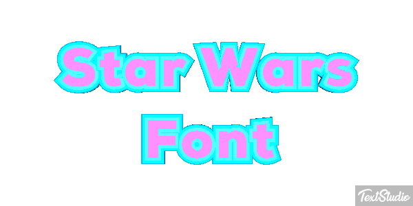 Star Wars Font Efecto de texto