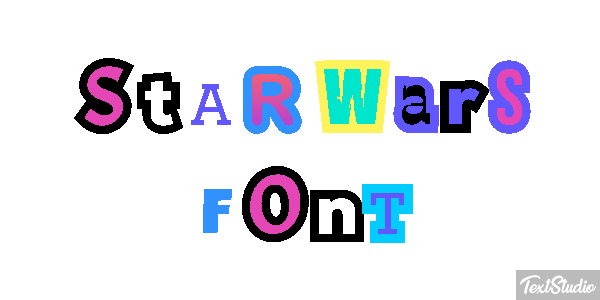 Star Wars Font Efecto de texto