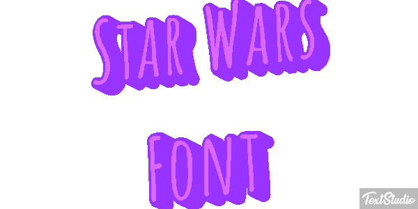Star Wars Font Efecto de texto