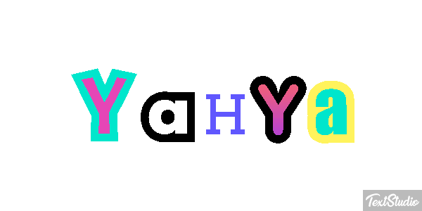 Yahya Текстовый эффект