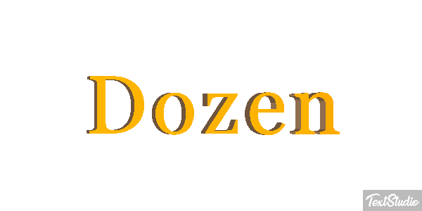 Dozen Текстовый эффект