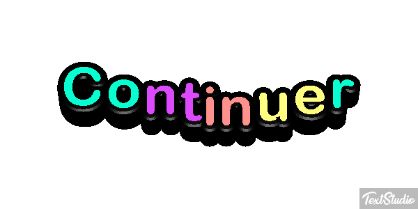 Continuer Text effect