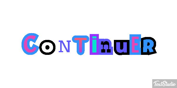 Continuer Text effect