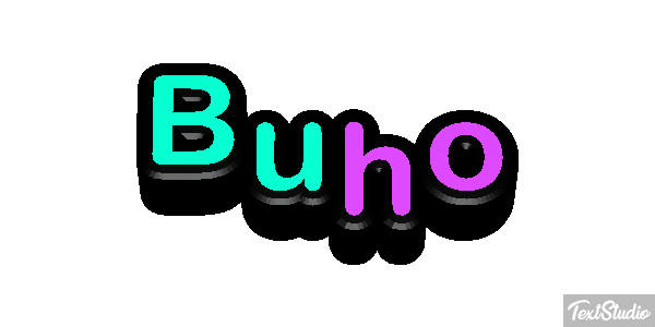 Búho Tekst effect