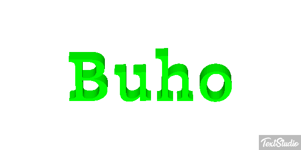 Búho Tekst effect