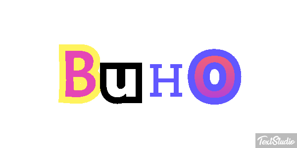 Búho Tekst effect