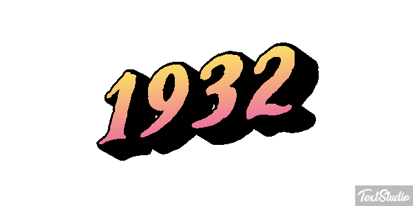 1932 Текстовый эффект