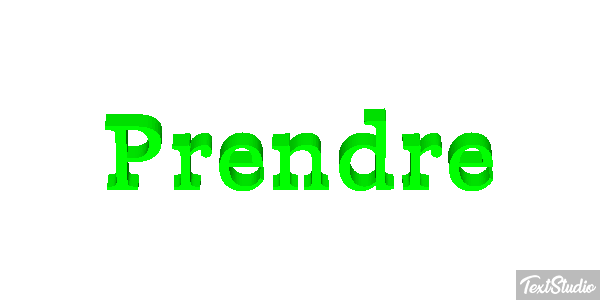 Prendre テキスト効果