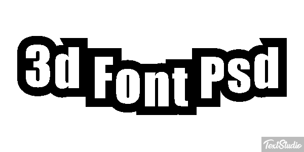 3D Font Psd Text effect
