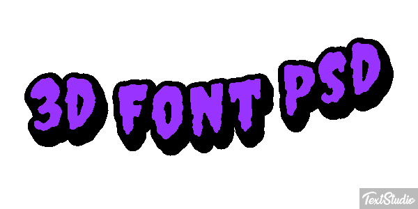 3D Font Psd Text effect