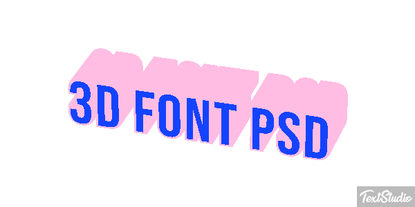 3D Font Psd Text effect
