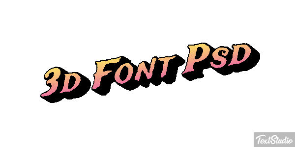 3D Font Psd Text effect