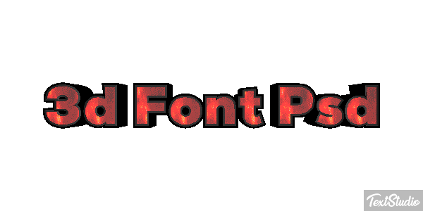 3D Font Psd Text effect