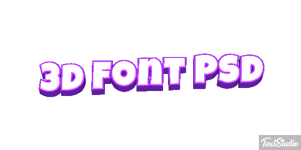 3D Font Psd Text effect