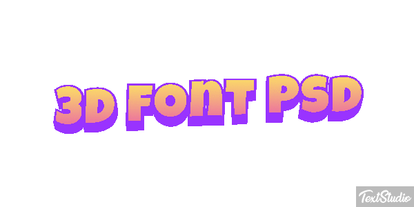 3D Font Psd Text effect
