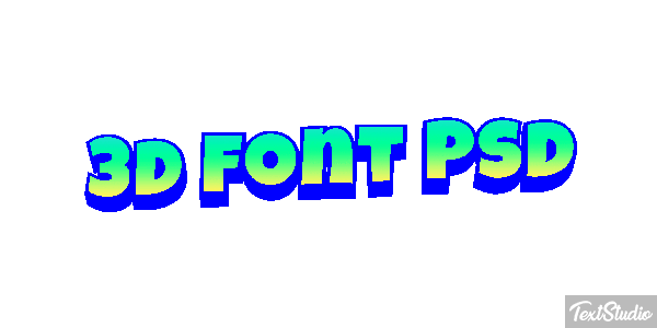 3D Font Psd Text effect