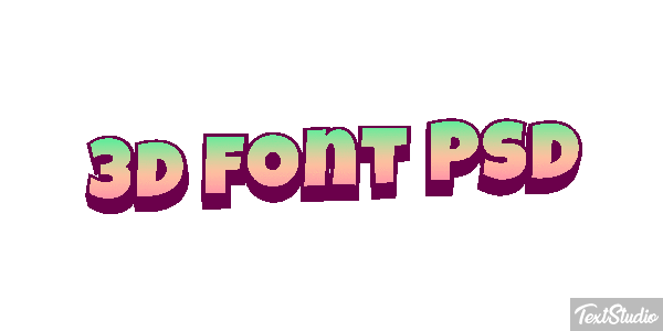 3D Font Psd Text effect