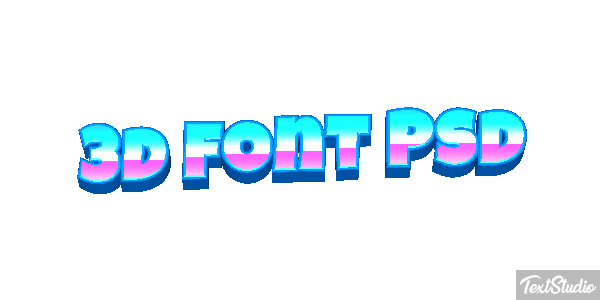 3D Font Psd Text effect
