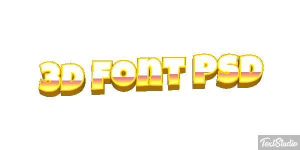 3D Font Psd Text effect
