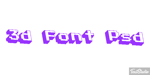 3D Font Psd Text effect