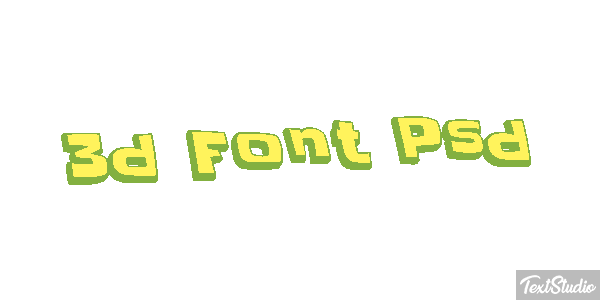 3D Font Psd Text effect