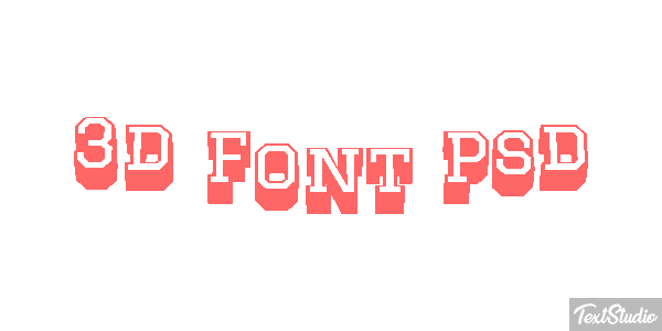 3D Font Psd Text effect