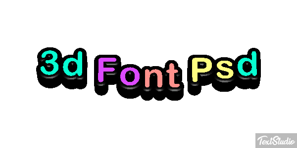 3D Font Psd Text effect