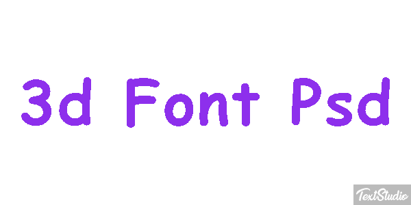 3D Font Psd Text effect