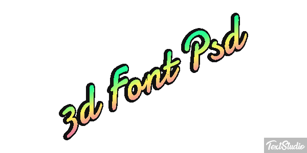3D Font Psd Text effect