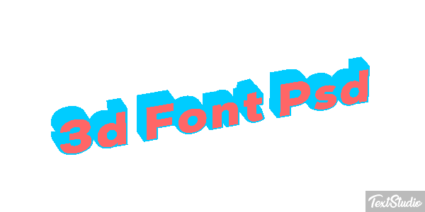3D Font Psd Text effect