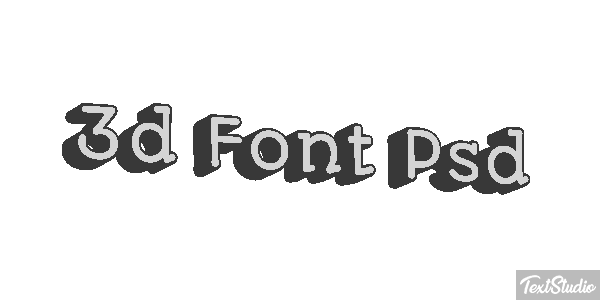 3D Font Psd Text effect