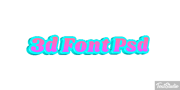 3D Font Psd Text effect