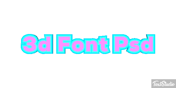 3D Font Psd Text effect