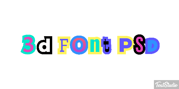 3D Font Psd Text effect