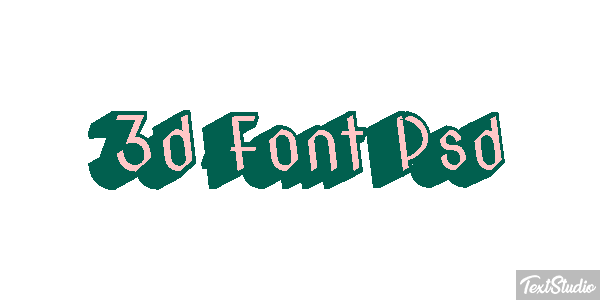 3D Font Psd Text effect