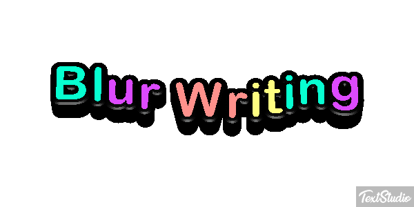 Blur Writing Text effect