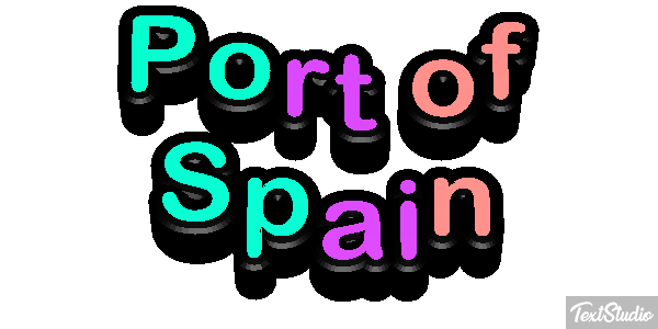 Port of Spain Effetto testo