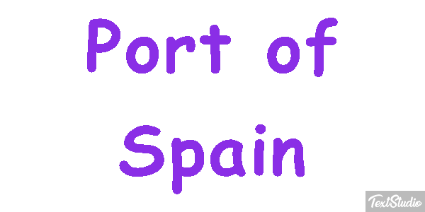 Port of Spain Effetto testo