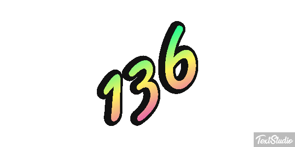 136 Text effect