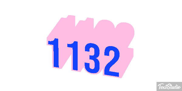 1132 Text effect