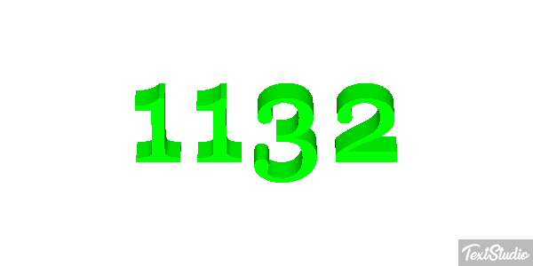1132 Text effect