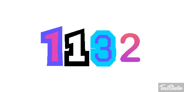 1132 Text effect