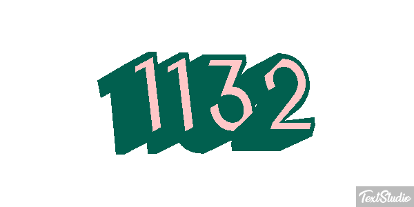 1132 Text effect
