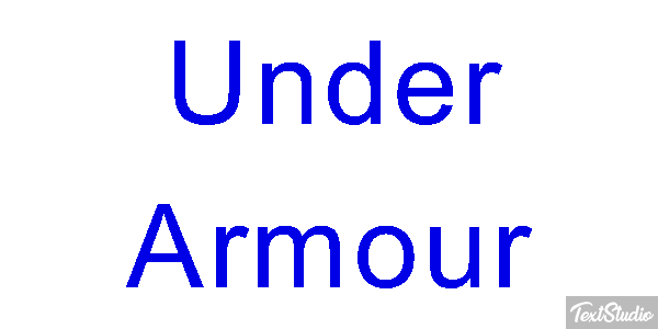 Under Armour Text effect