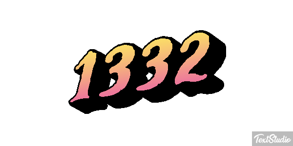 1332 Text effect