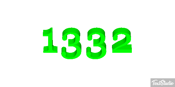 1332 Text effect