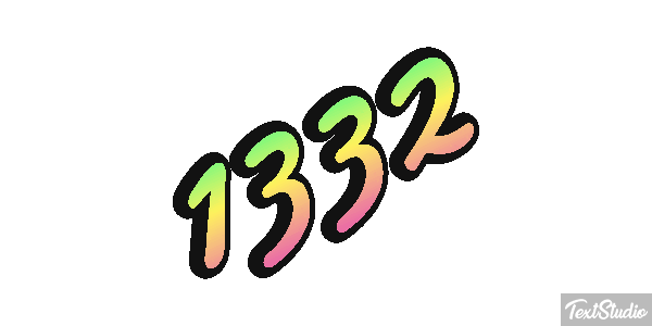 1332 Text effect