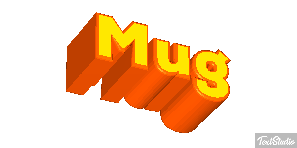 Mug Efecto de texto