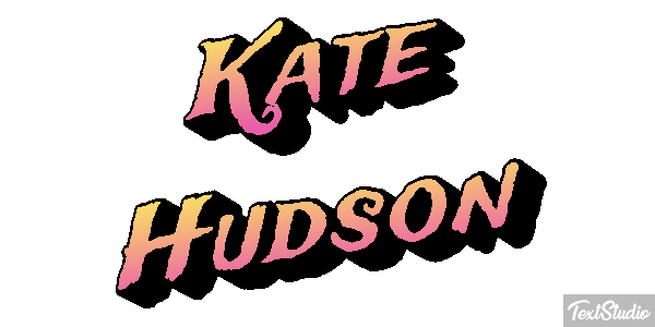Kate Hudson Text effect