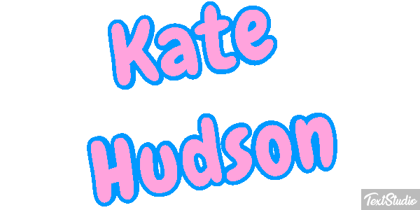 Kate Hudson Text effect